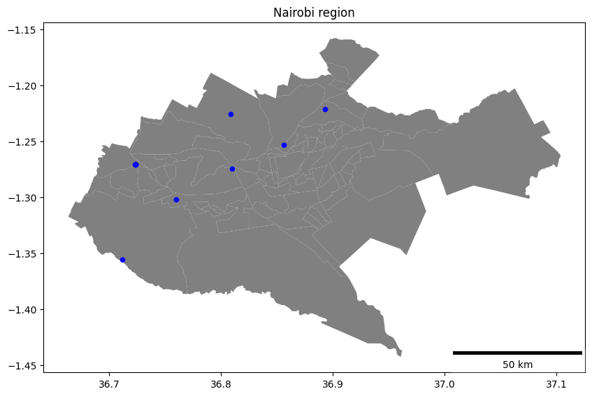 Nairobi Region Map